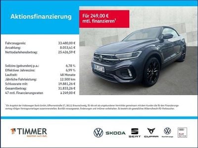 Gebraucht VW T-Roc Cabriolet R-line 150 PS (110 kW) 2024 Rauchgrau Cabrio