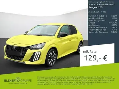 Gebraucht Peugeot 208 Active 101 PS (74 kW) 2024 Farbe aguedagelb/typ aussenverkleidung metalliclackierung Kleinwagen