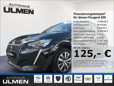 Gebraucht Peugeot 208 Active 101 PS (74 kW) 2023 Schwarz Kleinwagen