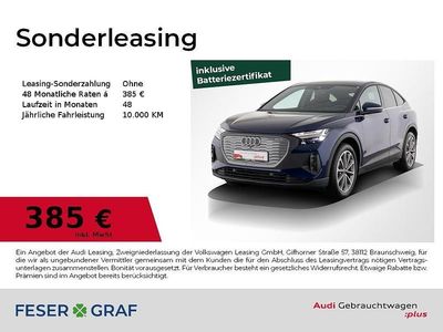 Blau Gebraucht 2025 Audi Q4 Sportback e-tron S-Line SUV | 41.990 € (Teuer)