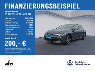 Gebraucht VW Golf VIII Active 131 PS (96 kW) 2022 Grau Limousine