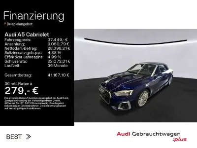Używany Audi A5 Cabriolet S-Line 204 KM (150 kW) 2023 Niebieski Kabriolet