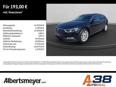 Usata VW Passat Comfortline 150 CV (110 kW) 2017 Nero Station wagon