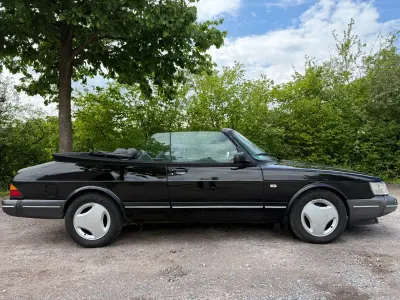 Brugt Saab 900 Cabriolet Aero 141 HK (103 kW) 1992 Sort Cabriolet