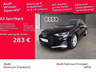 Mythosschwarz metallic/mythoss Gebraucht 2025 Audi A3 Advanced Limousine | 31.998 € (Superpreis)