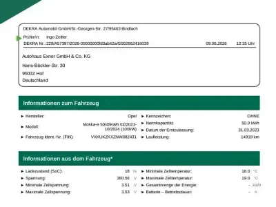 Gebraucht Opel Mokka-e Elegance 100 kW (136 PS) 2023 Grün SUV