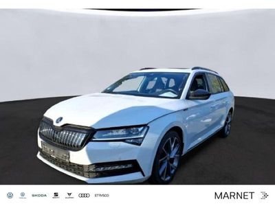 Gebraucht Skoda Superb SportLine 218 PS (160 kW) 2022 Moonweiß perleffekt/moonweis Kombi