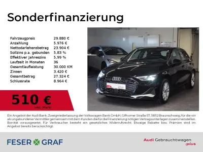 Brugt Audi A3 Ambiente 116 HK (85 kW) 2025 Sort Sedan