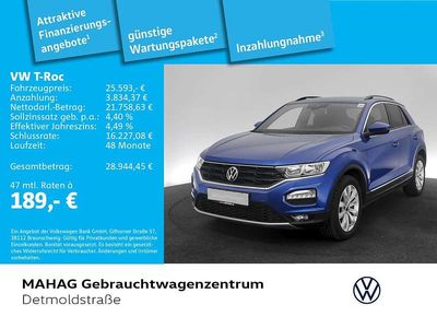 Gebraucht VW T-Roc Sportline 190 PS (139 kW) 2021 Blau SUV