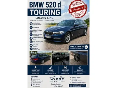 Gebraucht BMW 520 Performance 190 PS (139 kW) 2019 Mediterranblau Kombi