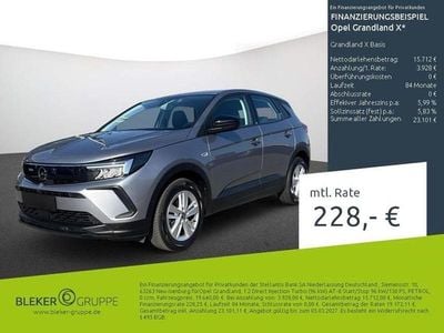Gebraucht Opel Grandland X Basis 131 PS (96 kW) 2022 Kontrast grau/quarz silber SUV