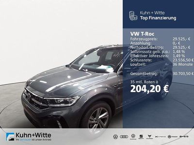 Usado VW T-Roc R-line 150 HP (110 kW) 2025 Cinzento SUV