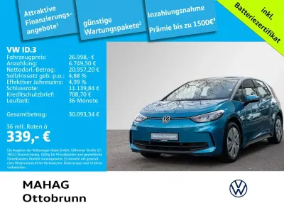 Gebraucht VW ID.3 Pure 125 kW (170 PS) 2025 Blau Kleinwagen