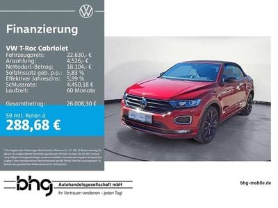 Second-hand VW T-Roc Cabriolet R-line 150 CP (110 kW) 2021 Roșu Cabrio