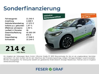 Gebraucht VW ID.3 Pro 150 kW (204 PS) 2021 Gletscherweiß Kleinwagen