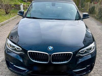 gebraucht BMW 218 i SportLine Cabrio, schwarzmet.Benzin, 44000km,Service neu