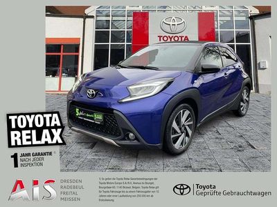 Gebraucht Toyota Aygo X X-plore 72 PS (52 kW) 2023 Juniper blue metallic/ night sky black SUV