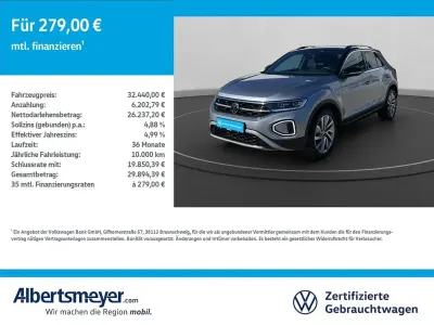 Gebraucht VW T-Roc Move 150 PS (110 kW) 2024 Silber SUV