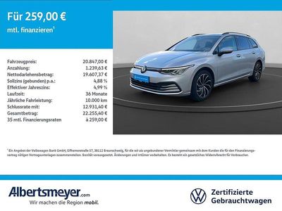 Silber Gebraucht 2022 VW Golf VIII Life Kombi | 20.847 € (Fairer Preis)