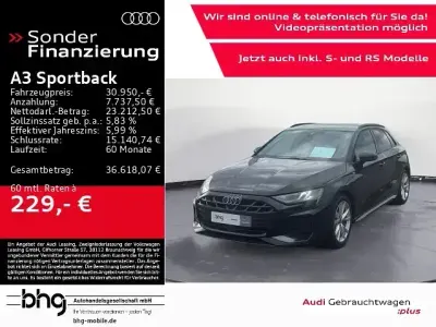 Gebraucht Audi A3 S-Line 150 PS (110 kW) 2025 Schwarz Limousine