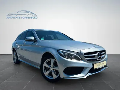 Gebraucht Mercedes C220 AMG line 170 PS (125 kW) 2015 Silber Kombi