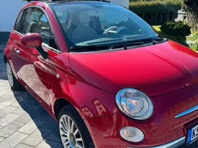 Brugt Fiat 500 Lounge 101 HK (74 kW) 2009 Rød Cabriolet
