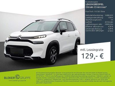 Gebraucht Citroën C3 Aircross PureTech 110 PS (80 kW) 2023 Weiß SUV