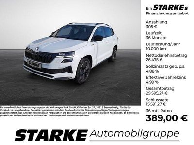 Gebraucht Skoda Karoq SportLine 150 PS (110 kW) 2022 Moonweiß perleffekt SUV