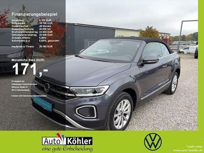 Gebraucht VW T-Roc Cabriolet Style 150 PS (110 kW) 2023 Rauchgrau metallic / titanschw Cabrio