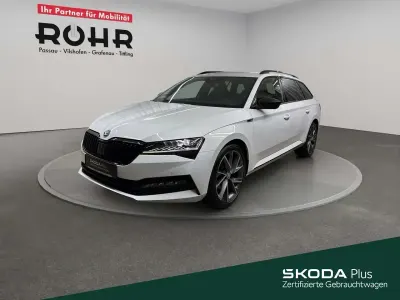 Gebraucht Skoda Superb SportLine 200 PS (147 kW) 2023 Moonweiss perleffekt Kombi