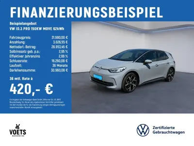 Gebraucht VW ID.3 Pro 150 kW (204 PS) 2024 Grau Kleinwagen