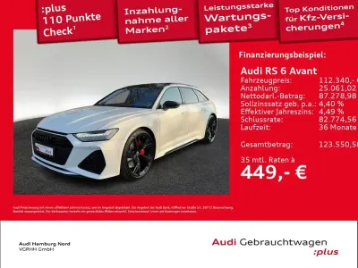 Brugt Audi RS6 Ambiente 600 HK (441 kW) 2024 Hvid Stationcar