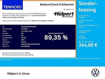 Usata VW ID.3 Pro 107 kW (146 CV) 2022 Bianco Utilitaria