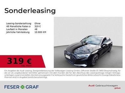 Mythosschwarz metallic Gebraucht 2024 Audi A3 Advanced Plus Limousine | 37.680 € (Fairer Preis)