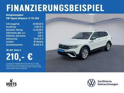 Gebraucht VW Tiguan Allspace Life 150 PS (110 kW) 2022 Weiß SUV