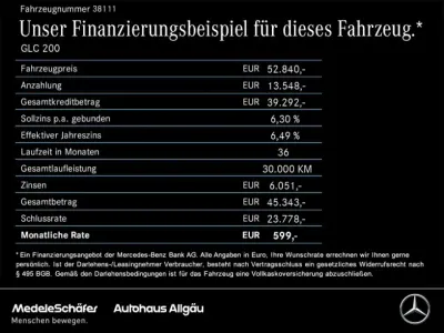 Gebraucht Mercedes GLC200 AMG 204 PS (150 kW) 2025 Lack spektralblau (metallic) SUV