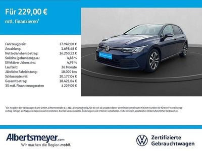 Blau Gebraucht 2021 VW Golf United Limousine | 14.836 € (Superpreis)