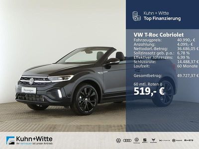 Gebraucht VW T-Roc Cabriolet R-line 150 PS (110 kW) 2025 Schwarz Cabrio