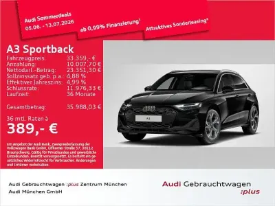 Gebraucht Audi A3 Ambiente 150 PS (110 kW) 2025 Mythosschwarz metallic Limousine