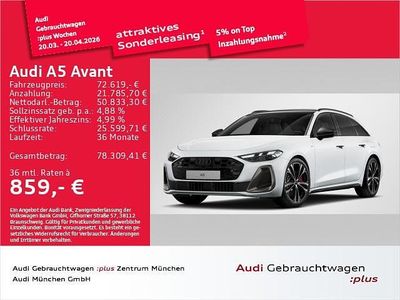 Gebraucht Audi A5 Ambiente 367 PS (269 kW) 2025 Gletscherweiß metallic Kombi