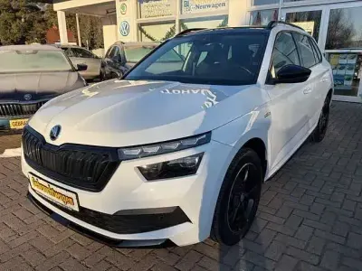 Gebraucht Skoda Kamiq Monte Carlo 116 PS (85 kW) 2020 Moonweiss metallic (metallic) SUV