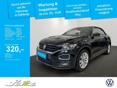 Gebraucht VW T-Roc Cabriolet R-line 150 PS (110 kW) 2022 Schwarz Cabrio