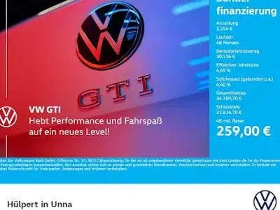 Brugt VW Golf VIII GTI Clubsport 301 HK (221 kW) 2024 Sort Sedan