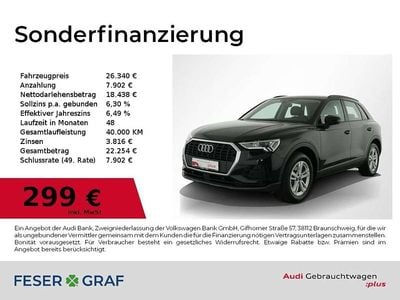 Mythosschwarz metallic Gebraucht 2022 Audi Q3 SUV | 26.340 € (Superpreis)