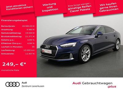 Blau Gebraucht 2022 Audi A5 Sportback Advanced Kleinwagen | 28.980 € (Fairer Preis)