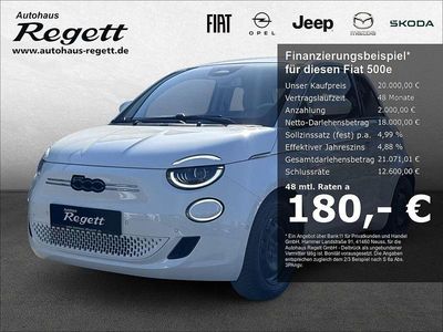 Gebraucht Fiat 500e La Prima 86 kW (118 PS) 2022 Arktis weiß) (weiss Kleinwagen