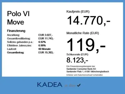 Używany VW Polo Move 95 KM (69 kW) 2023 Czarny Hatchback