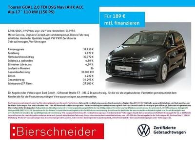 Schwarz Gebraucht 2025 VW Touran Goal Van / Kleinbus | 39.950 € (Etwas zu teuer)