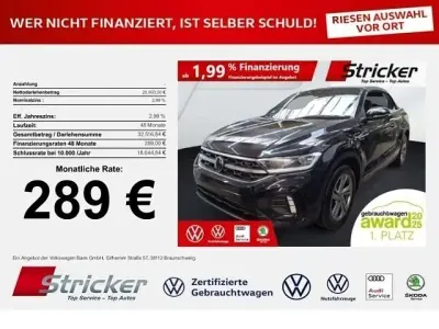 Gebraucht VW T-Roc Cabriolet R-line 150 PS (110 kW) 2025 Deep black perleffekt schwarz Cabrio