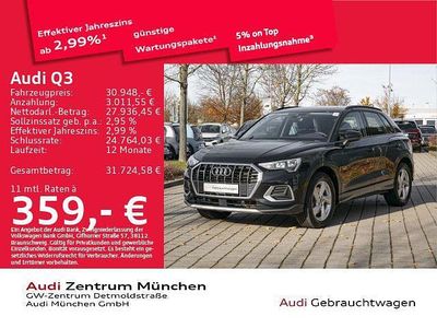 Mythosschwarz metallic Gebraucht 2022 Audi Q3 Advanced SUV | 30.948 € (Fairer Preis)